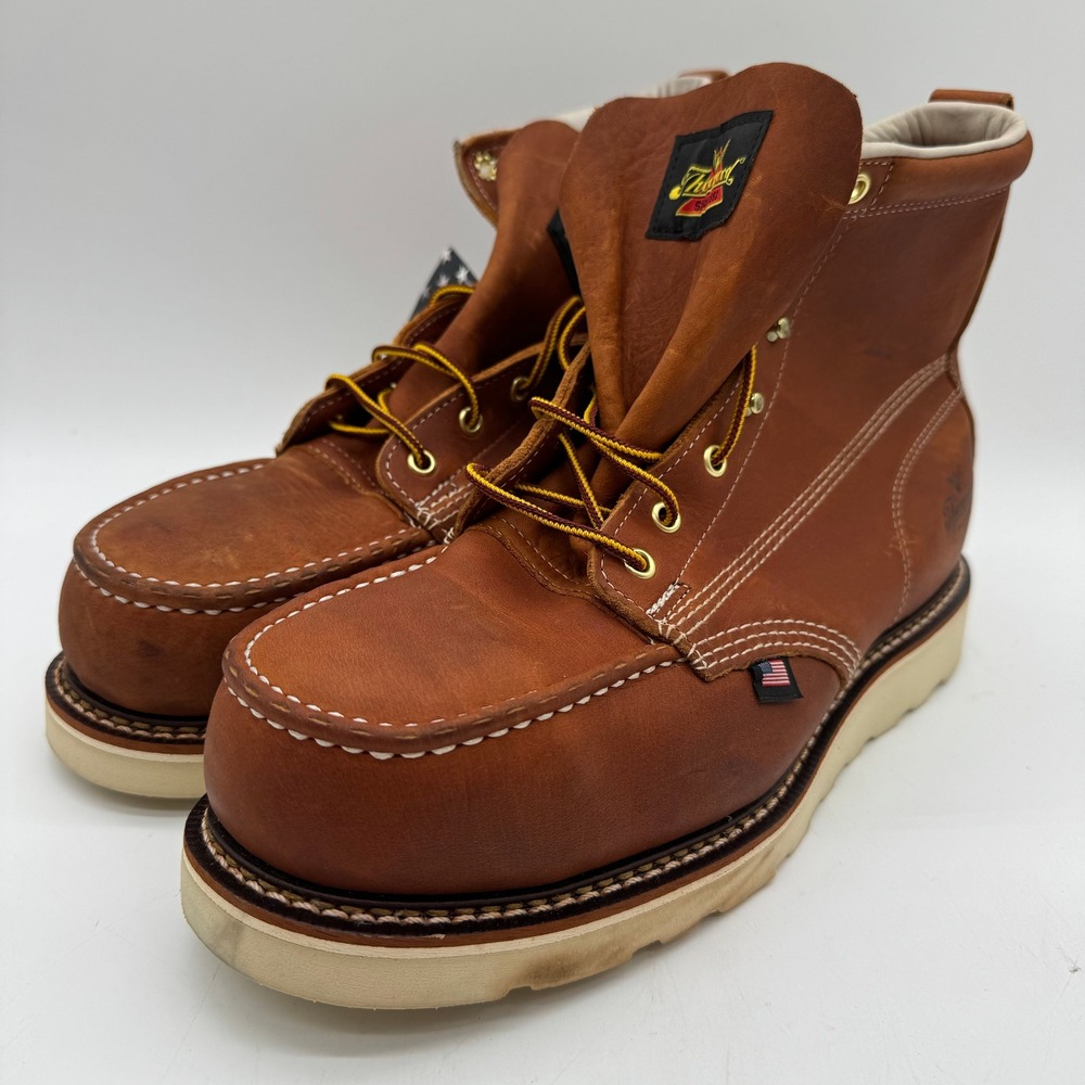 Thorogood American Heritage Steel Toe Work Boots Mens US 11D Brown Leather Wedge